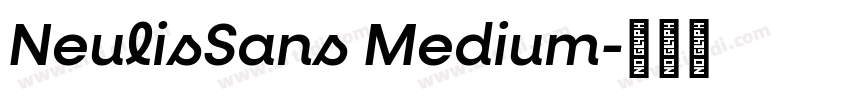 NeulisSans Medium字体转换